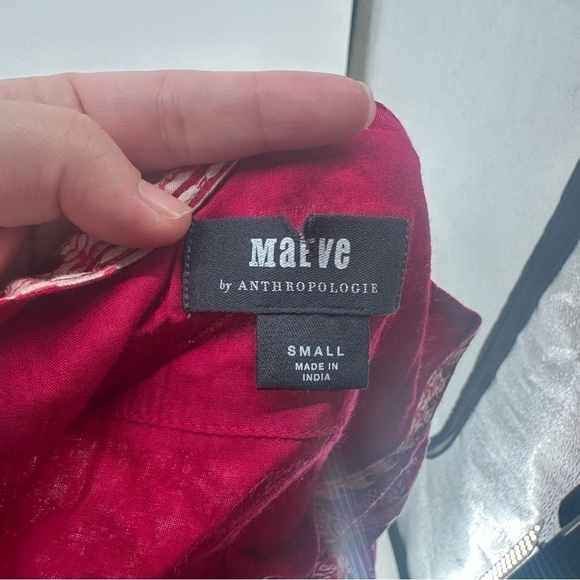 Anthropologie Maeve Isabel Embroidered Tunic Batik Print Embroidered Dress Small - Picture 7 of 7